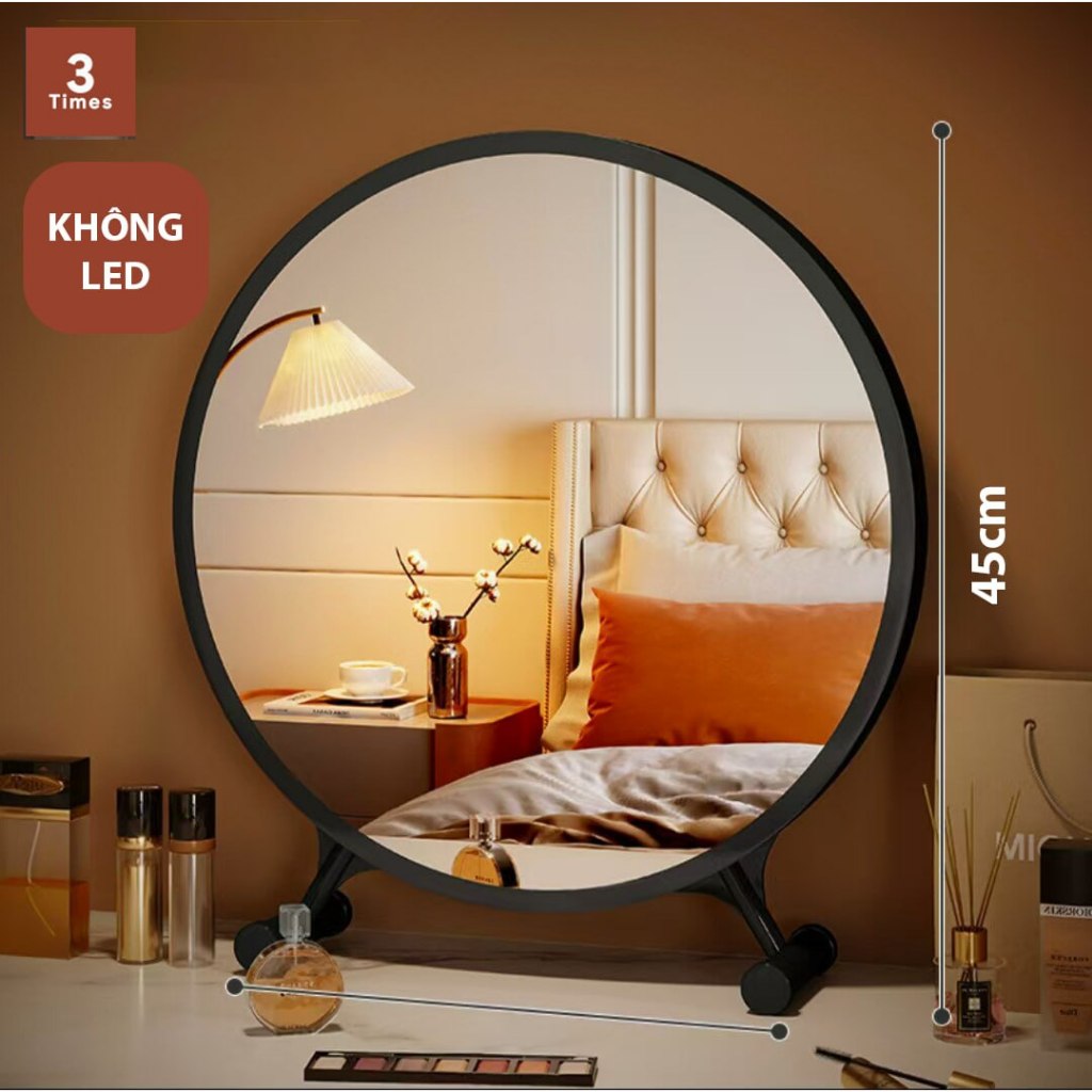 [SIZE LỚN] Gương Để Bàn, Cầm Tay Mini, Nhiều Kích Cỡ, Kèm Đế, Gương Được Mài Cạnh, Gương Để Bàn Trang Điểm