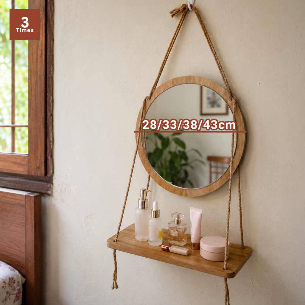 Gương Kèm Kệ, Đường Kính 58cm