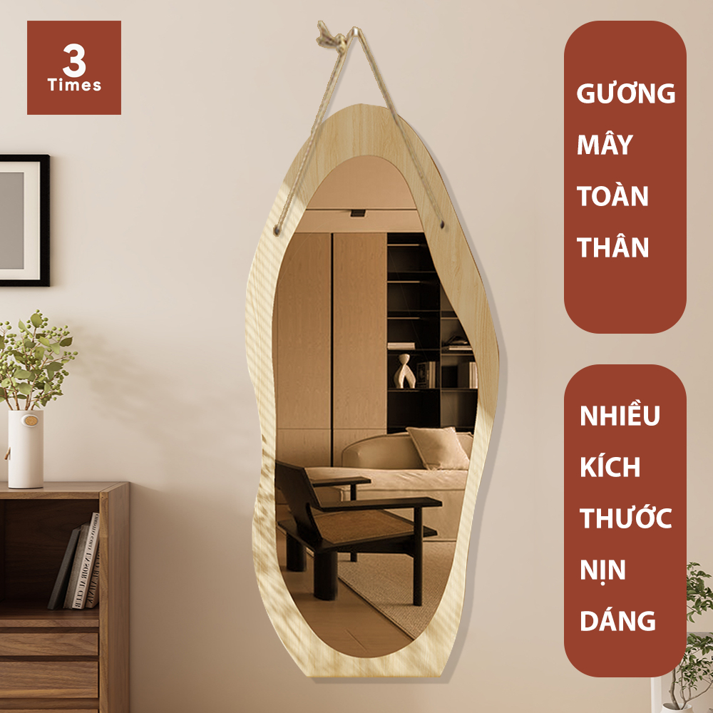 (BAO BỂ VỠ) Gương soi toàn thân, gương treo tường khung gỗ oval, decor phòng, soi siêu nét, hàng loại 1 nhiều kích thước