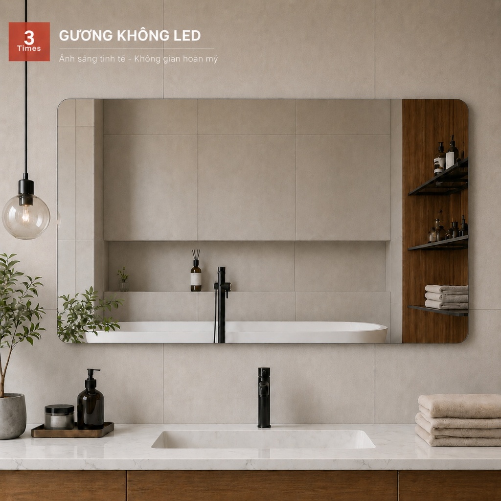 Gương LED treo tường hình chữ nhật, hình vuông, treo nhà tắm, bàn trang điểm, có cảm ứng tắt mở cao cấp