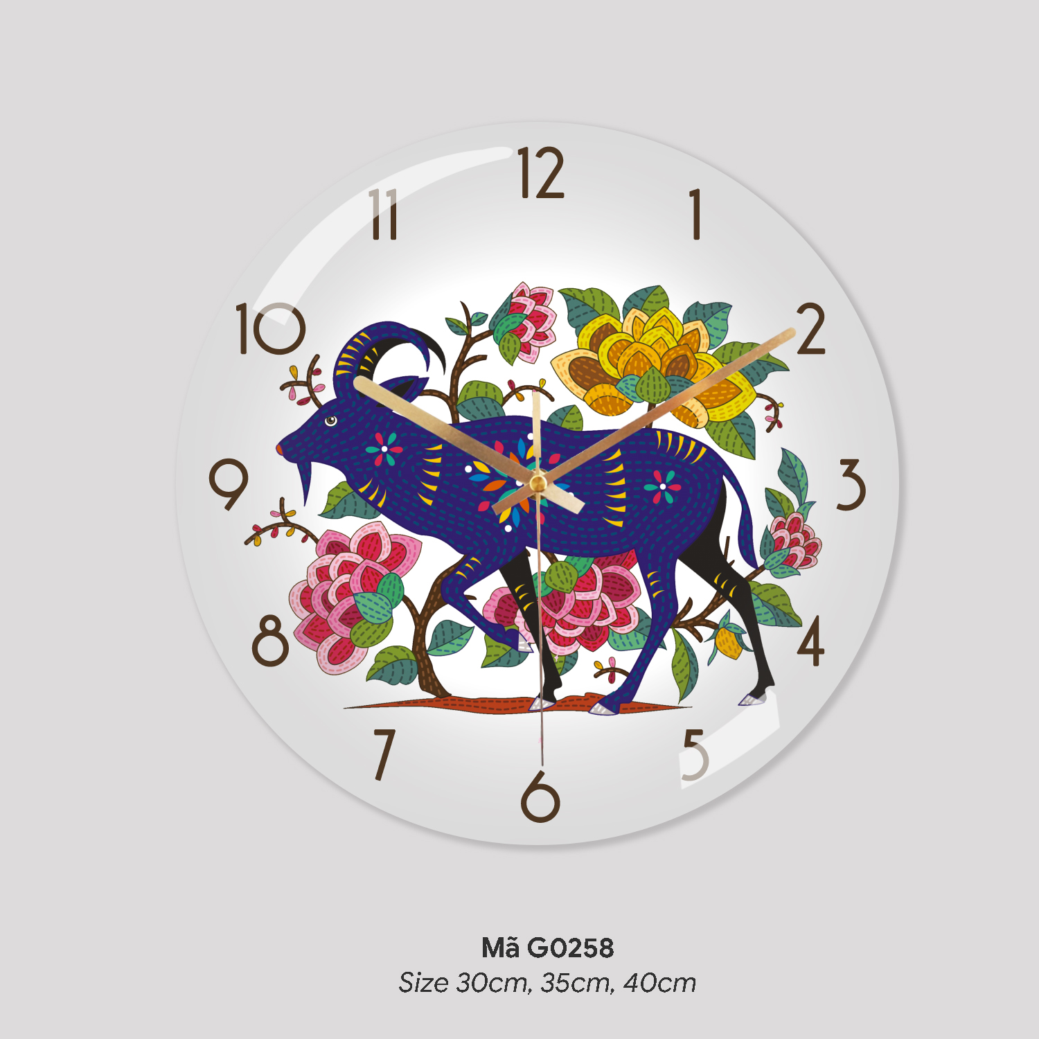 Các mẫu đồng hồ treo tường, đồng hồ treo tường sang trọng mã G0258