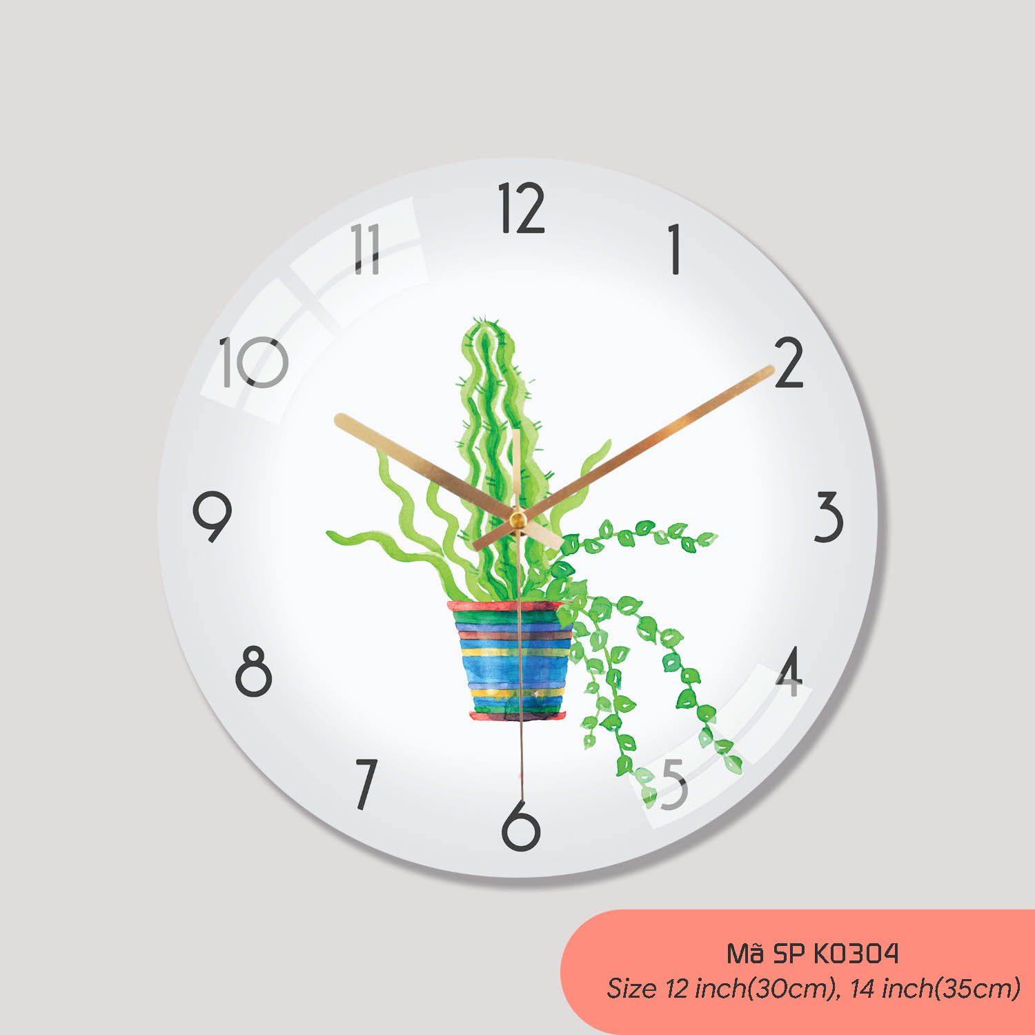 Đồng hồ treo tường trang trí phòng khách, tranh đồng hồ treo tường đẹp mã K0304
