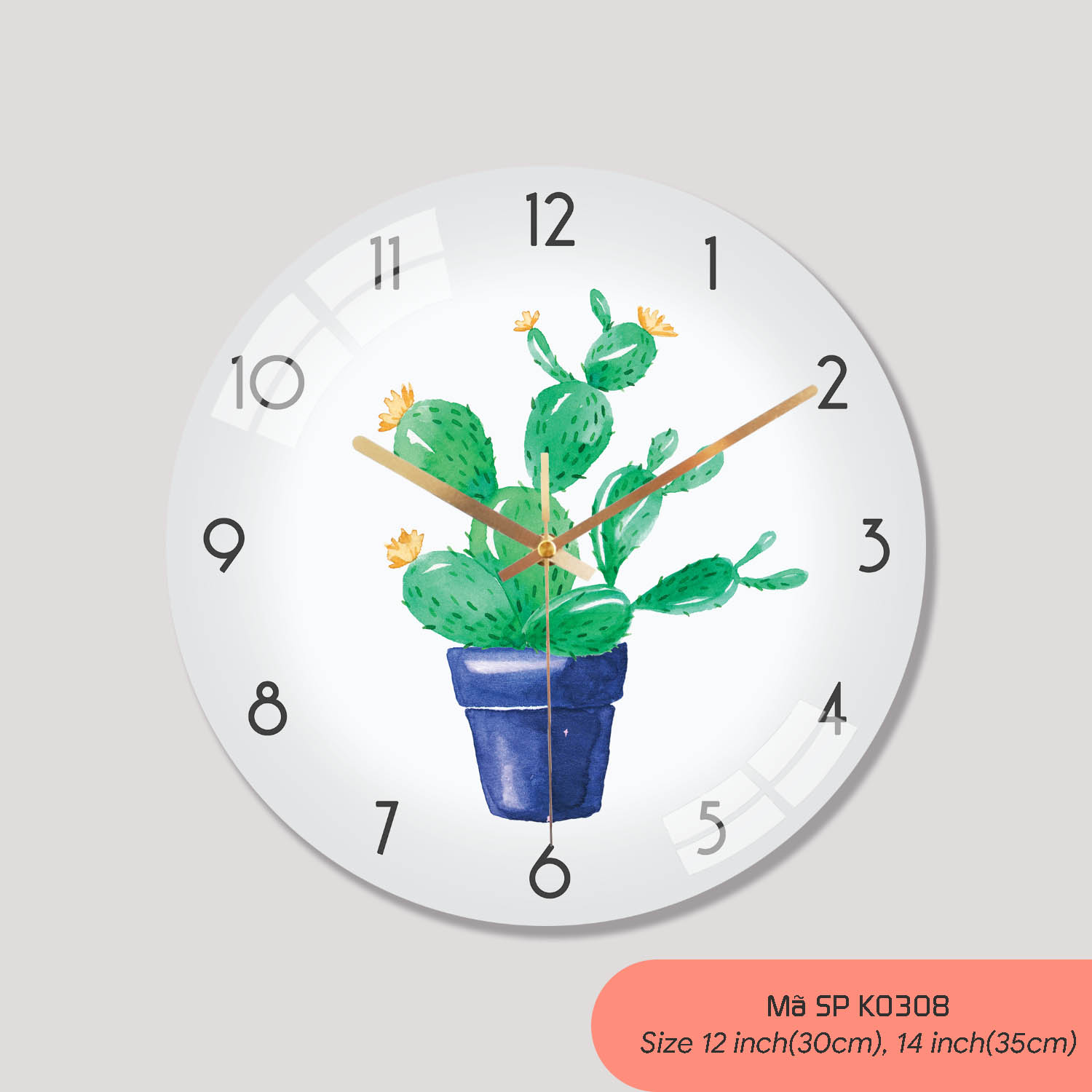 Các mẫu đồng hồ treo tường, đồng hồ trang trí phòng khách mã K0308