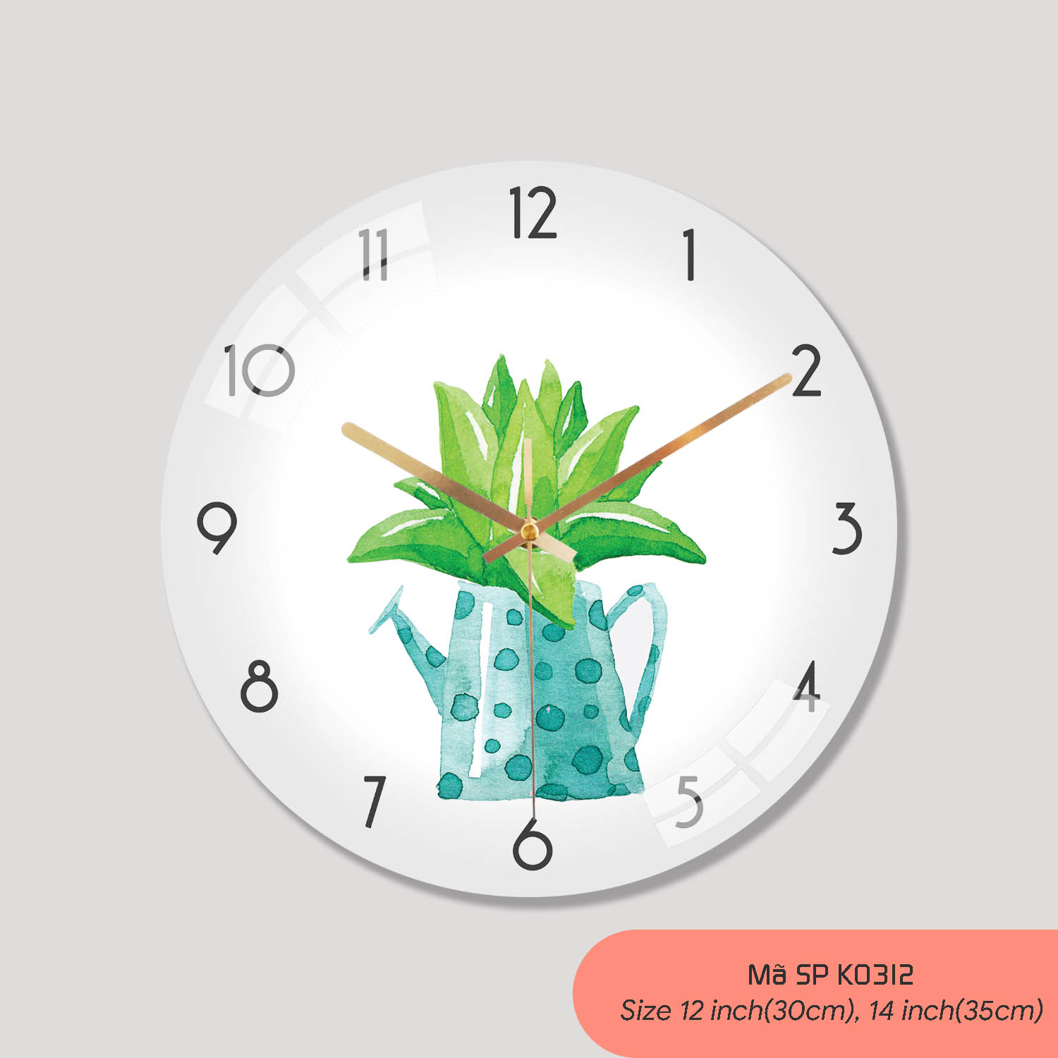 Trang trí đồng hồ treo tường, đồng hồ treo tường sang trọng mã K0312