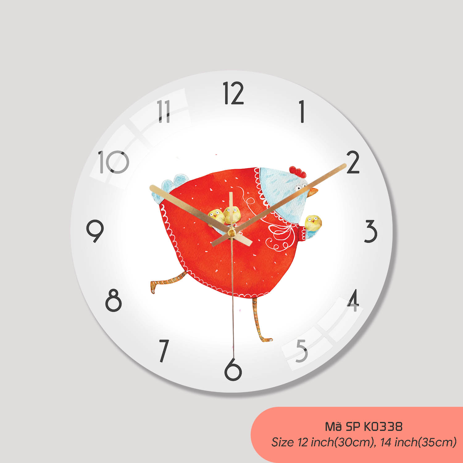 Các loại đồng hồ treo tường đẹp, đồng hồ treo tường phòng khách mã K0338