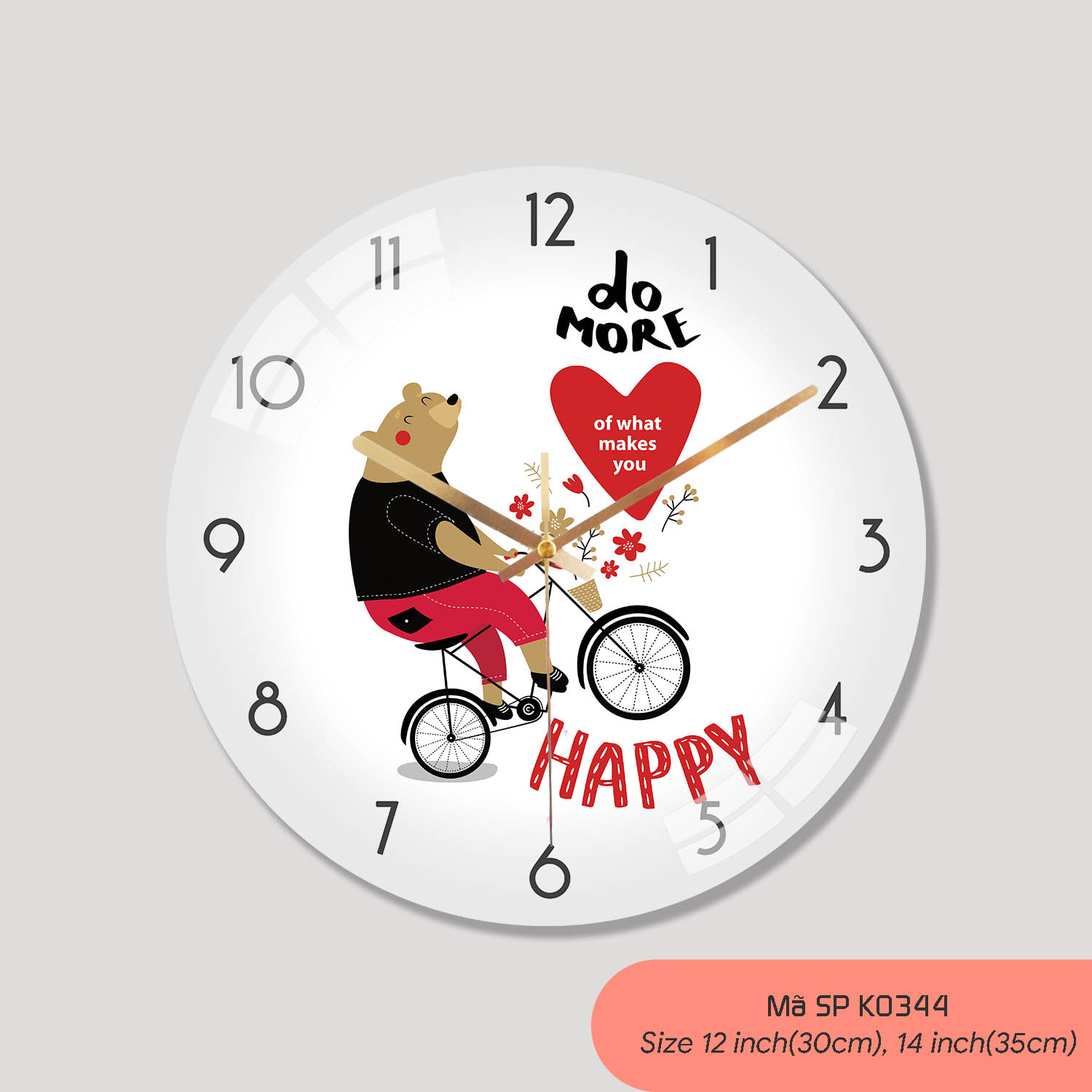 Đồng hồ treo tường sang trọng, đồng hồ tranh treo tường mã K0344