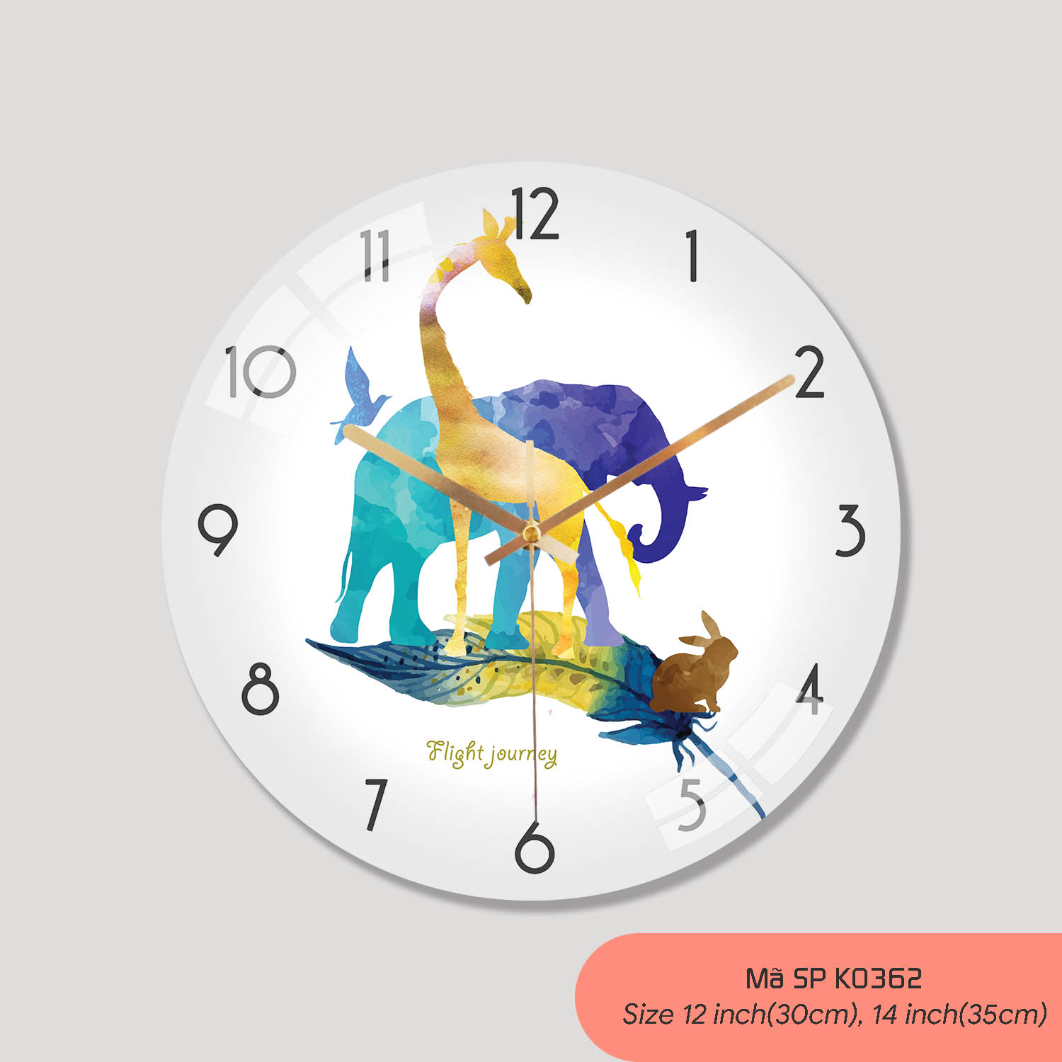 Đồng hồ phòng khách, tranh đồng hồ treo tường mã K0362