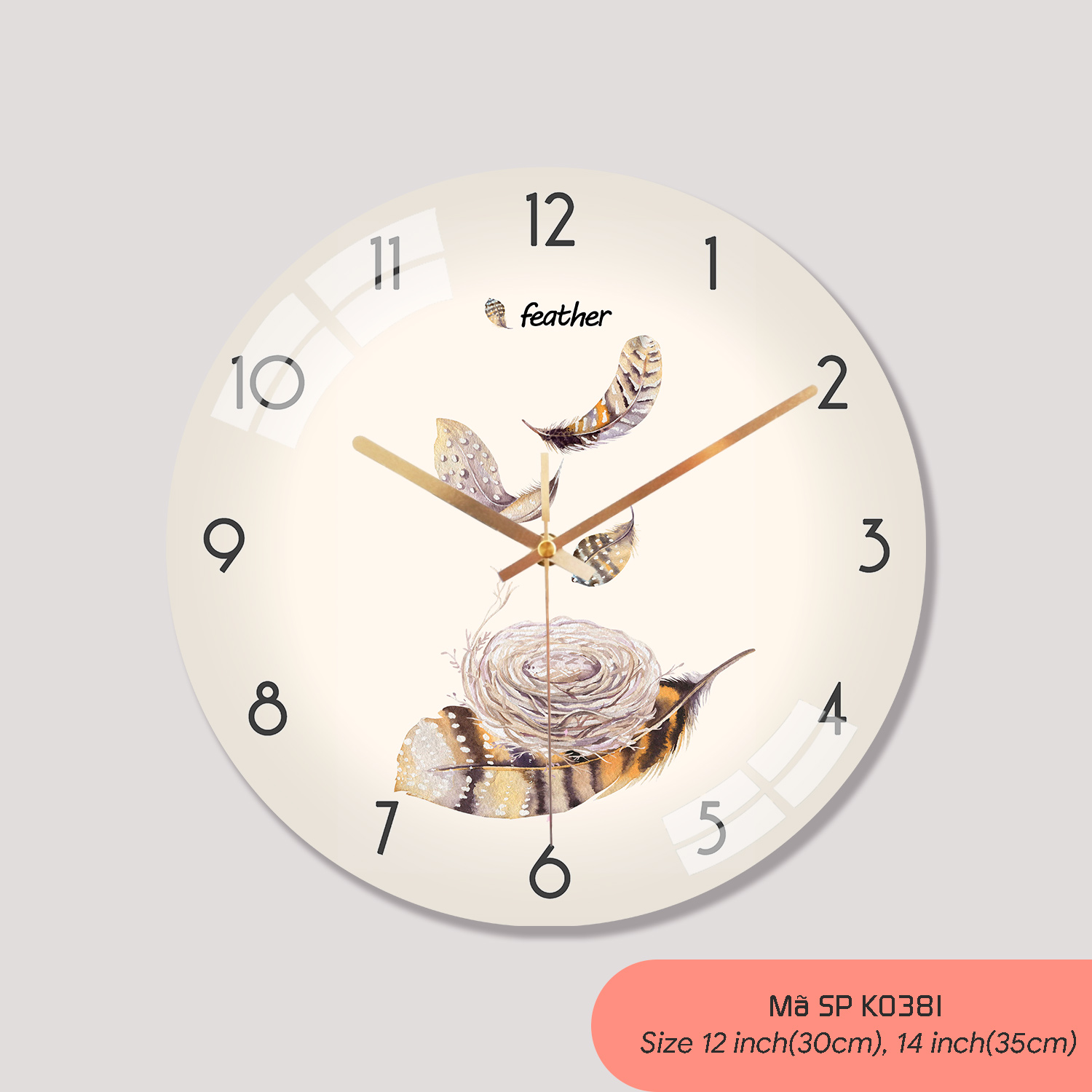 Đồng hồ trang trí nội thất, tranh đồng hồ treo tường đẹp mã K0381