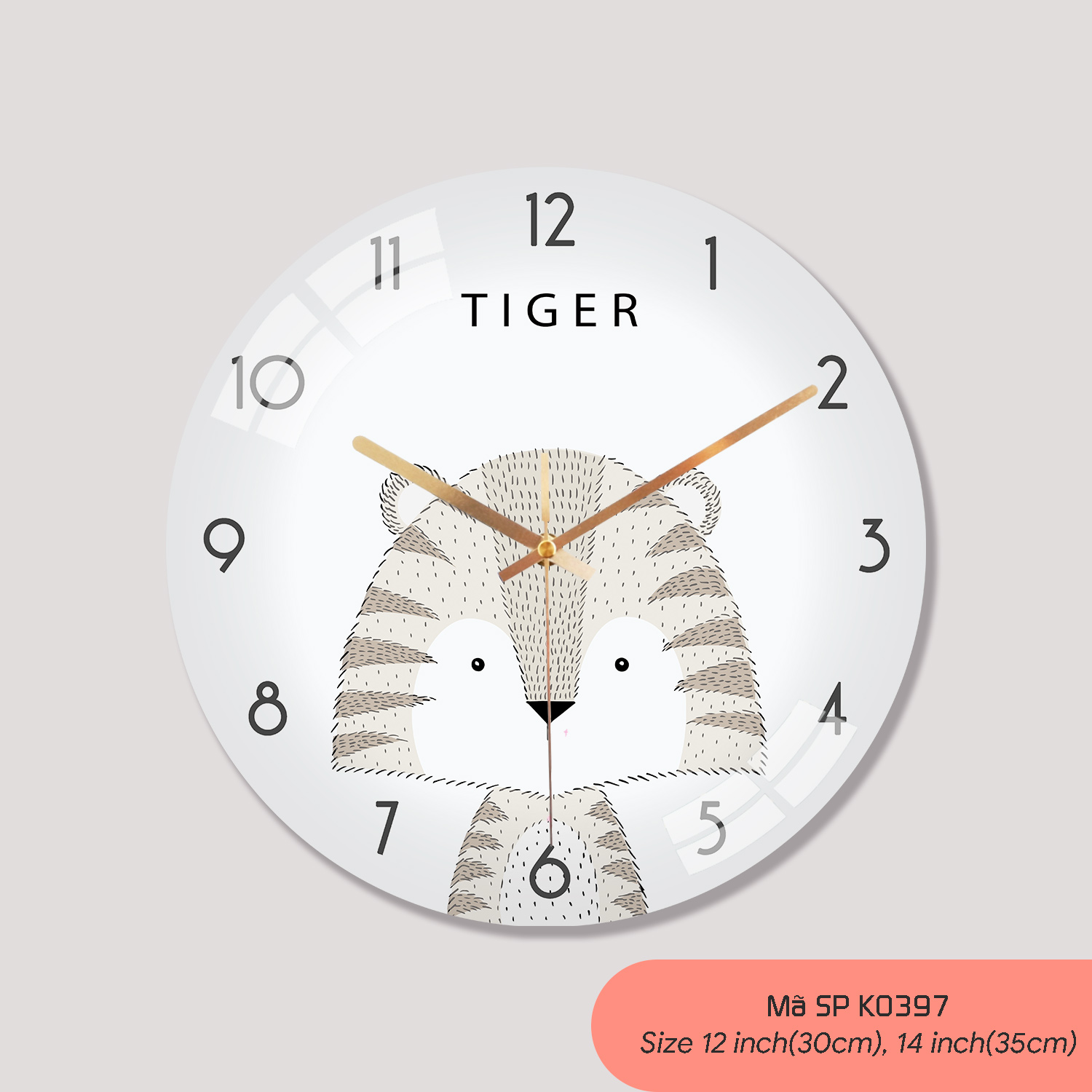 Những mẫu đồng hồ treo tường đẹp, đồng hồ treo tường phòng khách mã K0397