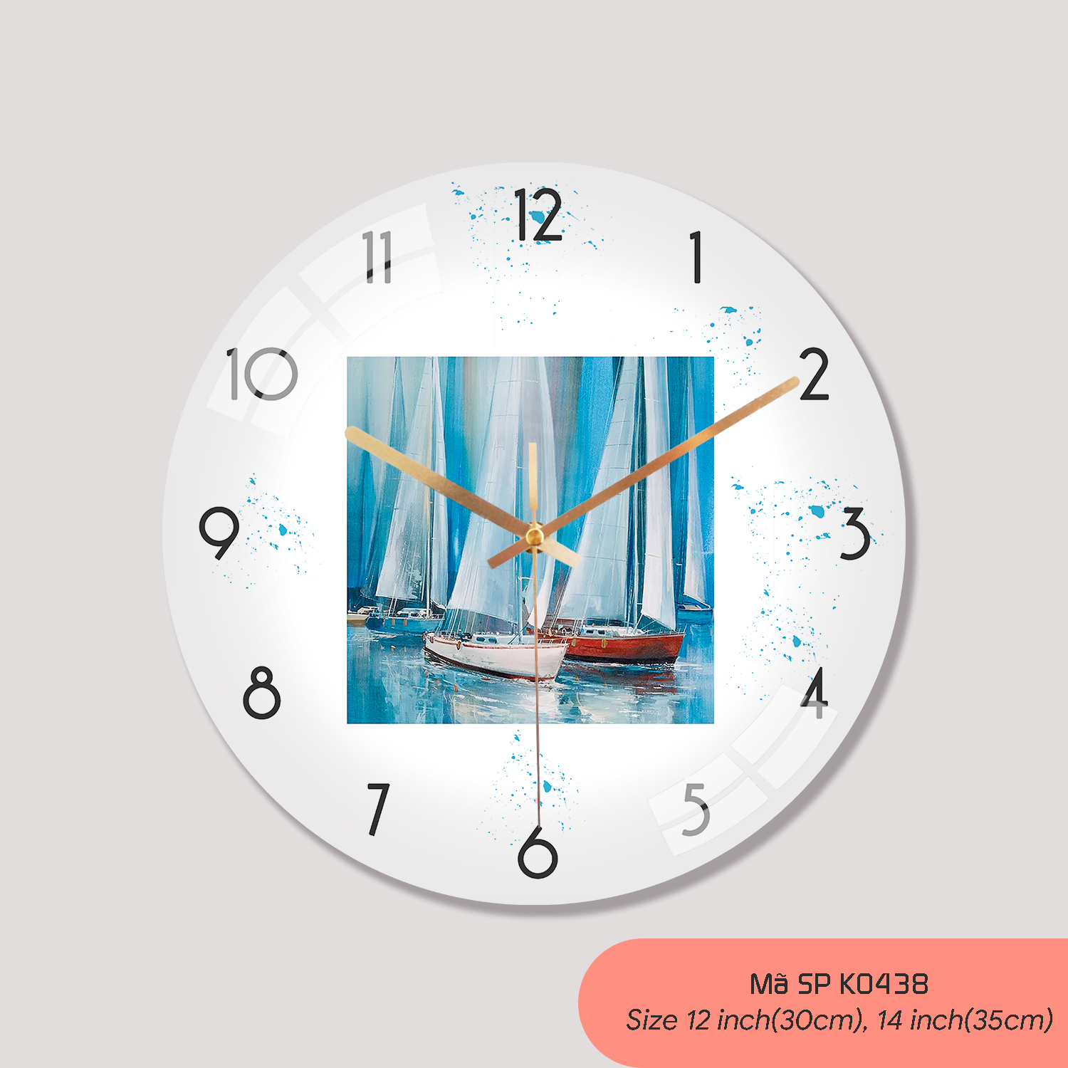 Đồng hồ phòng khách, đồng hồ treo tường độc lạ mã K0438
