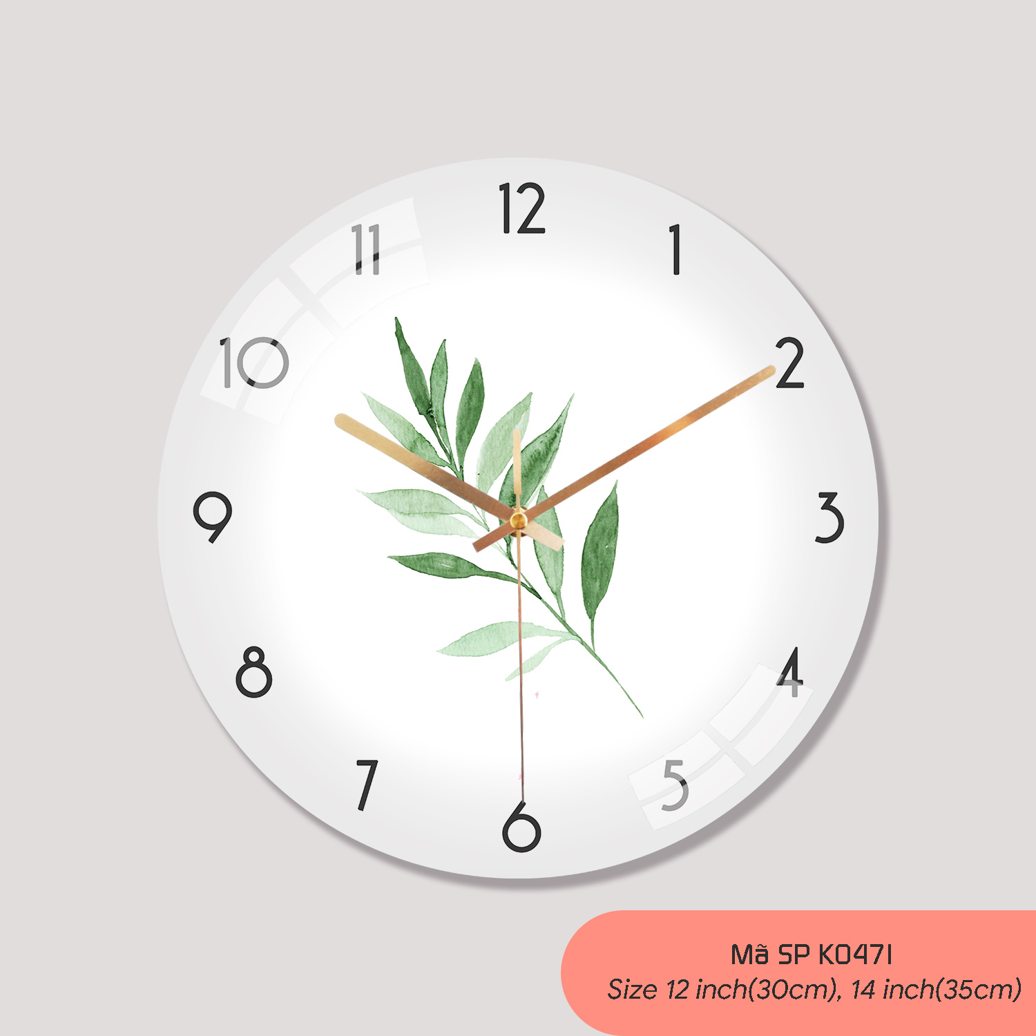 Mẫu đồng hồ treo tường độc đáo, đồng hồ treo tường phòng khách đẹp mã K0471