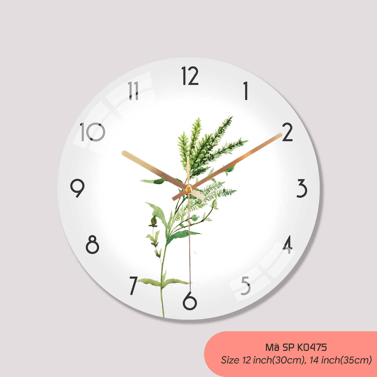 Đồng hồ treo phòng ngủ, tranh đồng hồ treo tường mã K0475