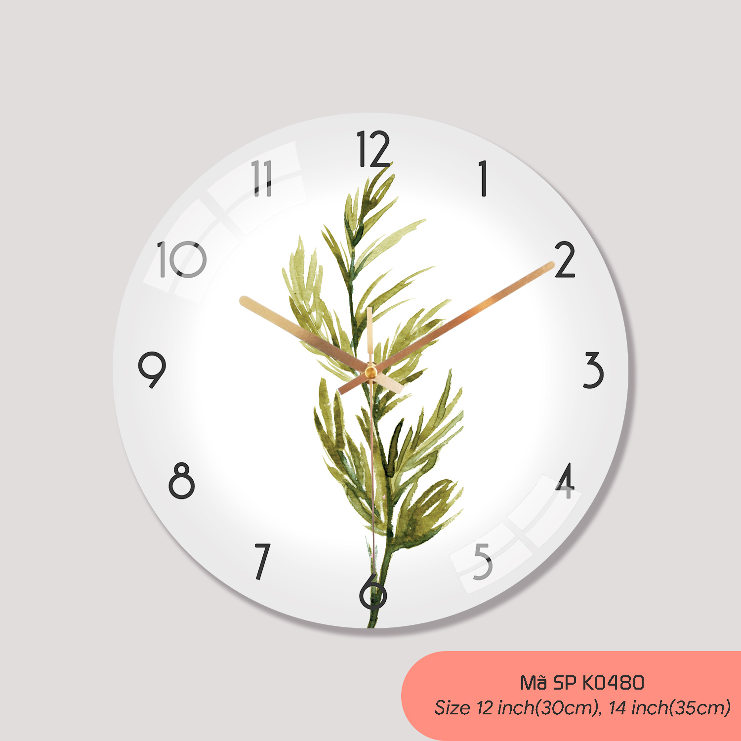 Đồng hồ treo tường phòng khách đẹp, đồng hồ treo tường cao cấp mã K0480