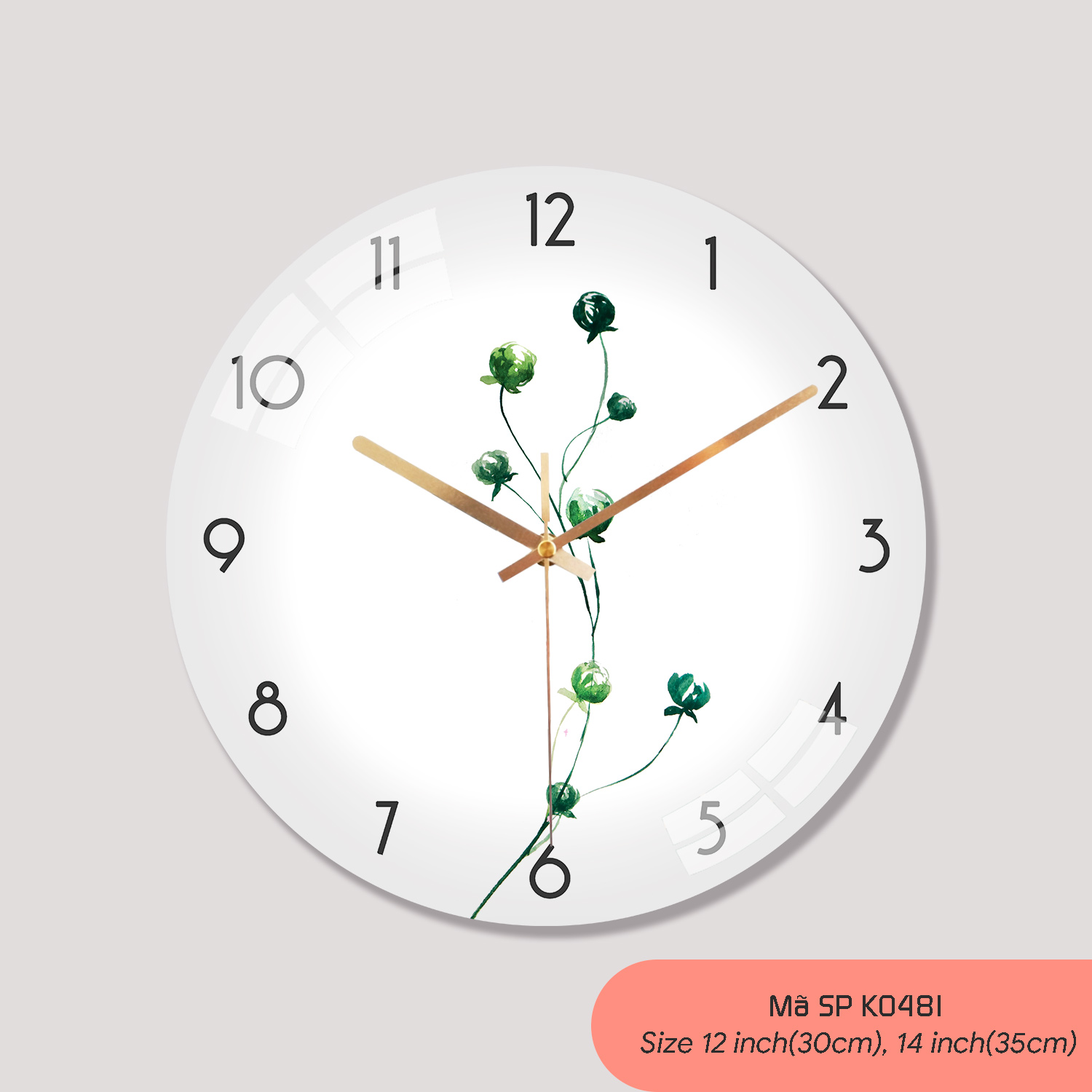 Đồng hồ treo phòng khách đẹp, đồng hồ kiểu treo tường mã K0481